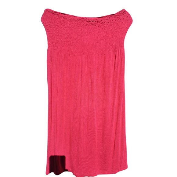 Gabriella Rocha Womens M Red Off Shoulder Ruched Knit Dress Braided Tie - Picture 5 of 6